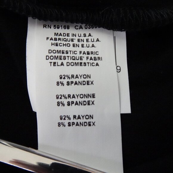 Karen Kane Twist Front Knot Top Women's Plus Size 1X Black Star Print Made USA - Picture 9 of 10